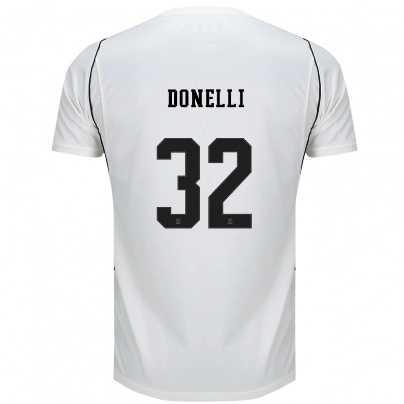 Danxen Børn Matheus Donelli #32 Hvid Sort Rød Hjemmebane Spillertrøjer 2026/27 Trøje T-Shirt
