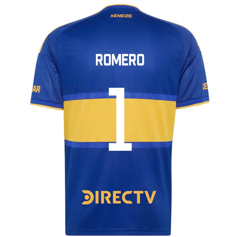 Danxen Børn Sergio Romero #1 Kongelig Blå Gul Hjemmebane Spillertrøjer 2026/27 Trøje T-Shirt