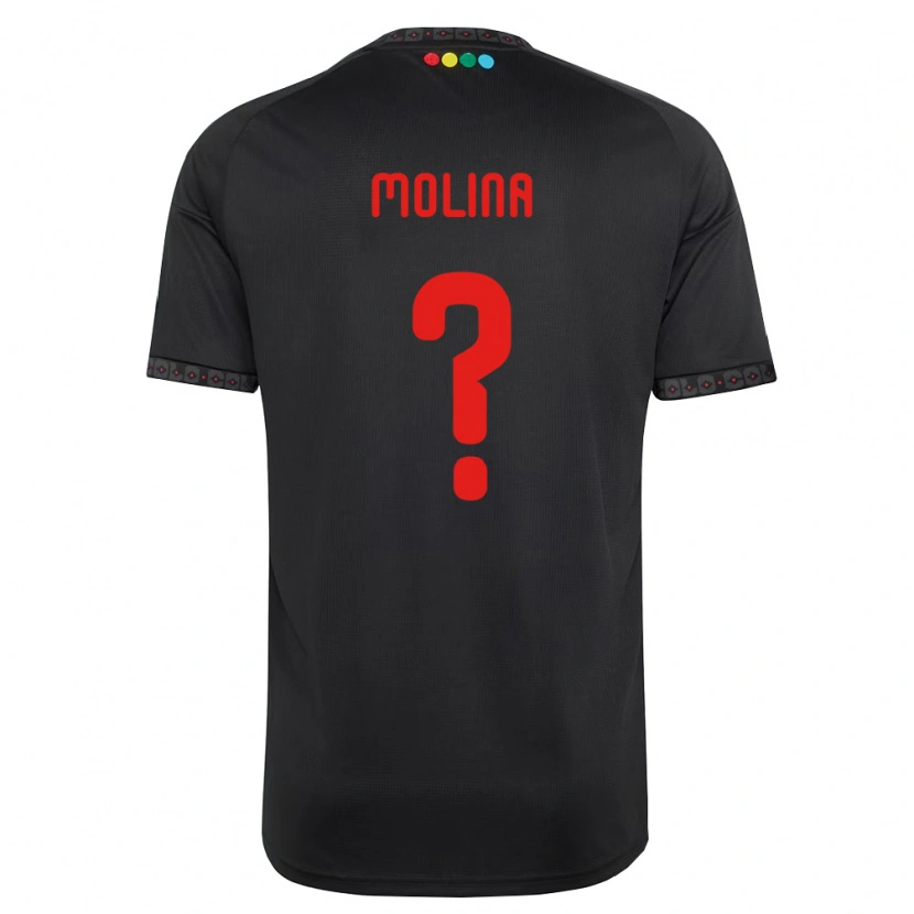 Danxen Børn Byron Molina #0 Sort Rød Udebane Spillertrøjer 2026/27 Trøje T-Shirt