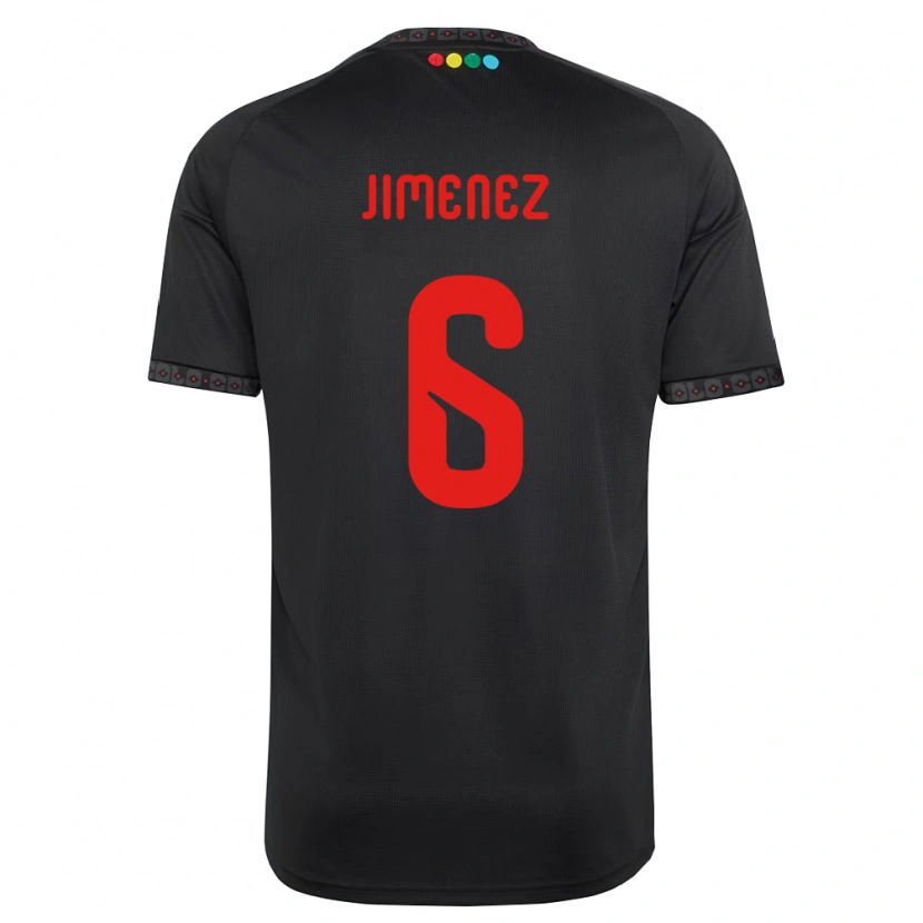 Danxen Børn Yastin Jiménez #6 Sort Rød Udebane Spillertrøjer 2026/27 Trøje T-Shirt