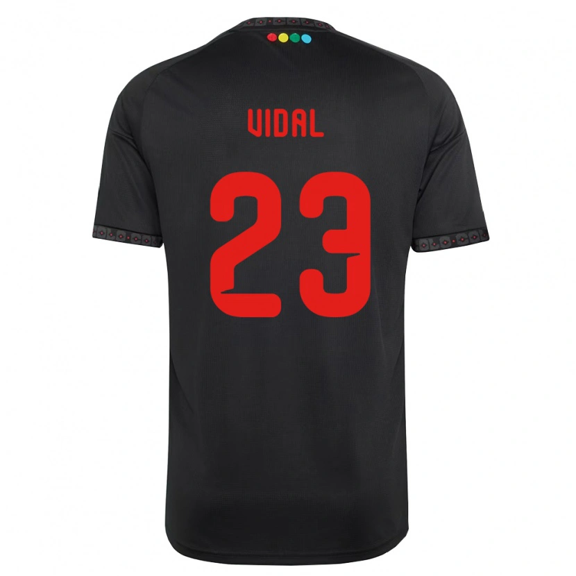 Danxen Børn Arturo Vidal #23 Sort Rød Udebane Spillertrøjer 2026/27 Trøje T-Shirt