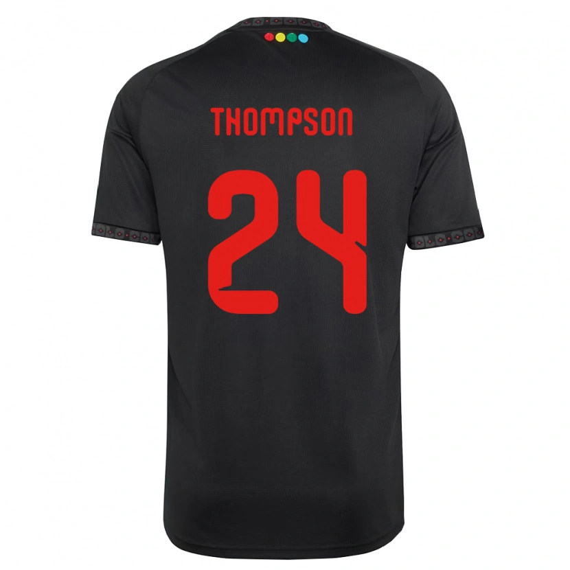 Danxen Børn Jordhy Thompson #24 Sort Rød Udebane Spillertrøjer 2026/27 Trøje T-Shirt
