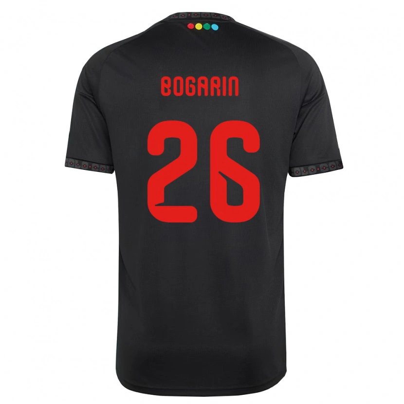 Danxen Børn Dahiana Bogarín #26 Sort Rød Udebane Spillertrøjer 2026/27 Trøje T-Shirt
