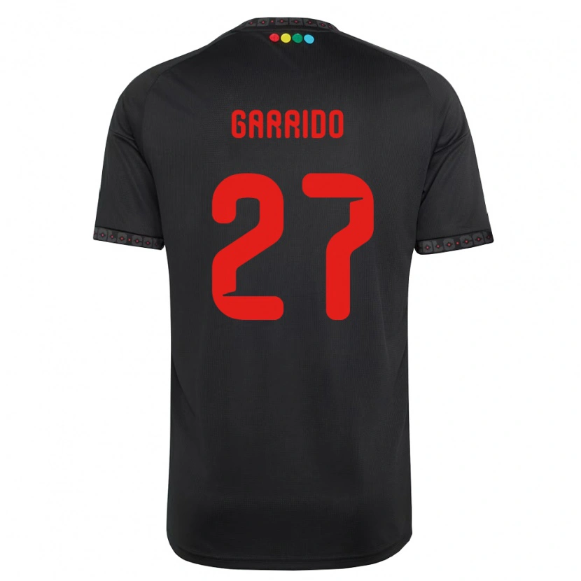 Danxen Børn Franco Garrido #27 Sort Rød Udebane Spillertrøjer 2026/27 Trøje T-Shirt