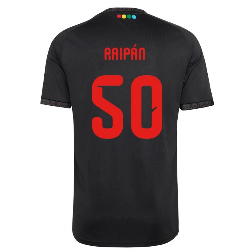 Danxen Børn Felipe Raipán #50 Sort Rød Udebane Spillertrøjer 2026/27 Trøje T-Shirt