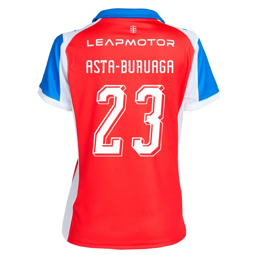 Danxen Børn Tomás Asta-Buruaga #23 Rød Blå Udebane Spillertrøjer 2026/27 Trøje T-Shirt