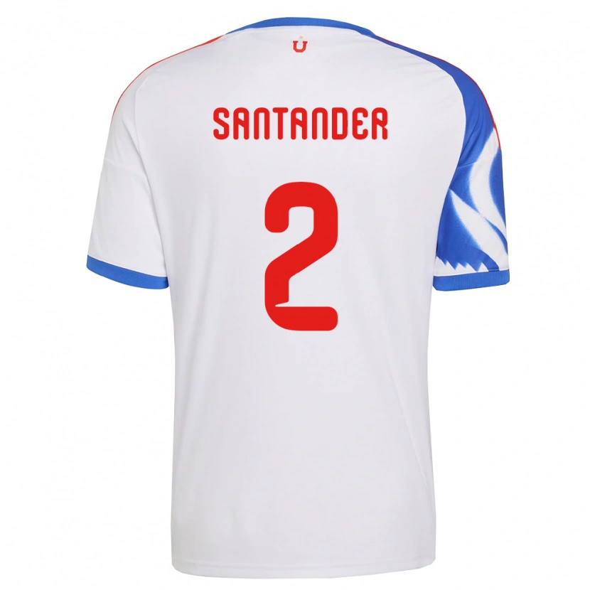 Danxen Børn Constanza Santander #2 Hvid Marineblå Udebane Spillertrøjer 2026/27 Trøje T-Shirt