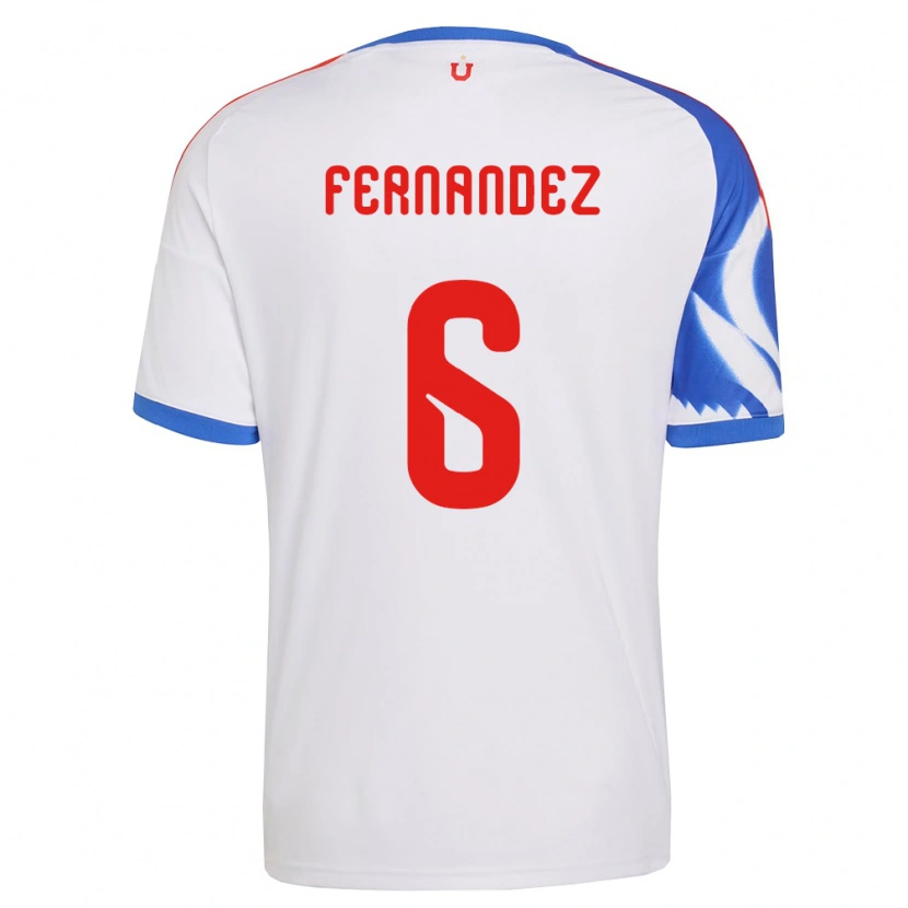 Danxen Børn Nicolás Fernández #6 Hvid Marineblå Udebane Spillertrøjer 2026/27 Trøje T-Shirt