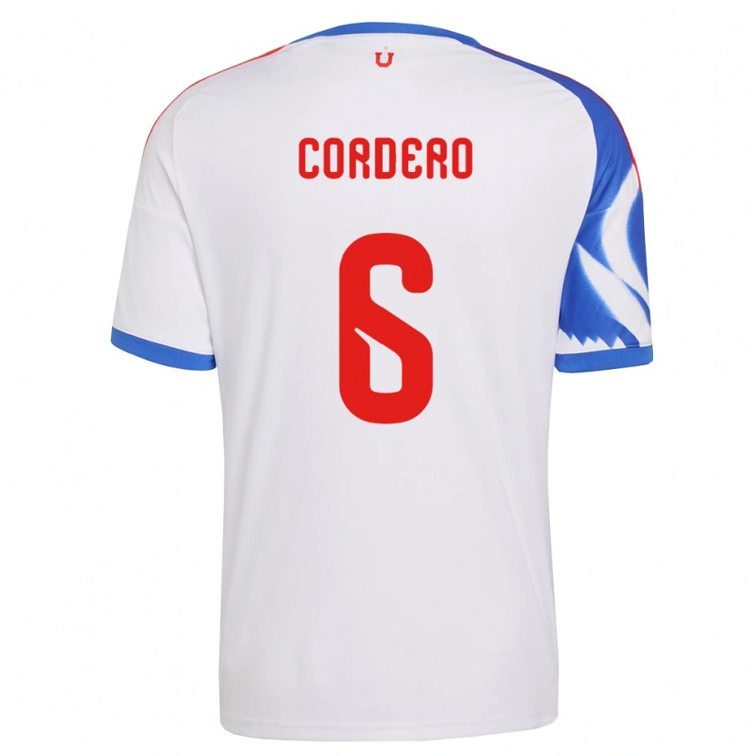 Danxen Børn Renato Cordero #6 Hvid Marineblå Udebane Spillertrøjer 2026/27 Trøje T-Shirt