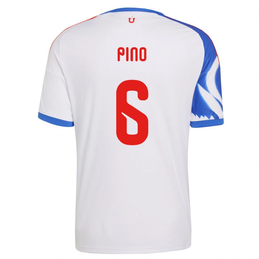 Danxen Børn Gisela Pino #6 Hvid Marineblå Udebane Spillertrøjer 2026/27 Trøje T-Shirt