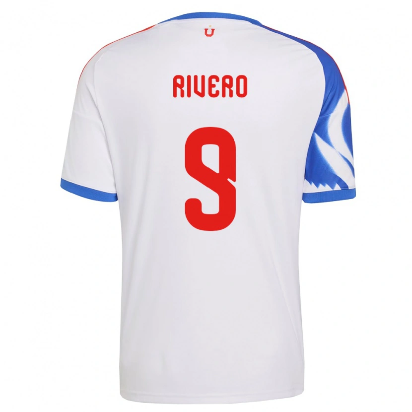 Danxen Børn Octavio Rivero #9 Hvid Marineblå Udebane Spillertrøjer 2026/27 Trøje T-Shirt