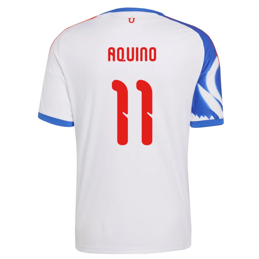 Danxen Børn Yisel Aquino #11 Hvid Marineblå Udebane Spillertrøjer 2026/27 Trøje T-Shirt
