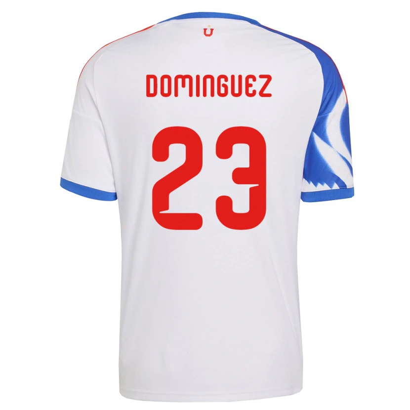 Danxen Børn Nery Dominguez #23 Hvid Marineblå Udebane Spillertrøjer 2026/27 Trøje T-Shirt