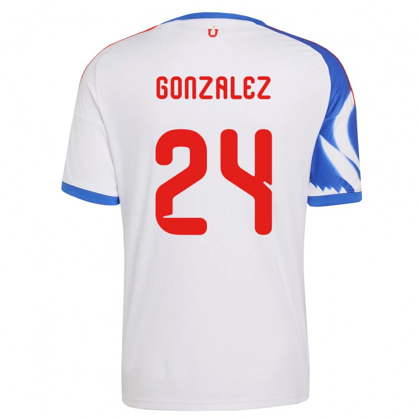 Danxen Børn Emma González #24 Hvid Marineblå Udebane Spillertrøjer 2026/27 Trøje T-Shirt