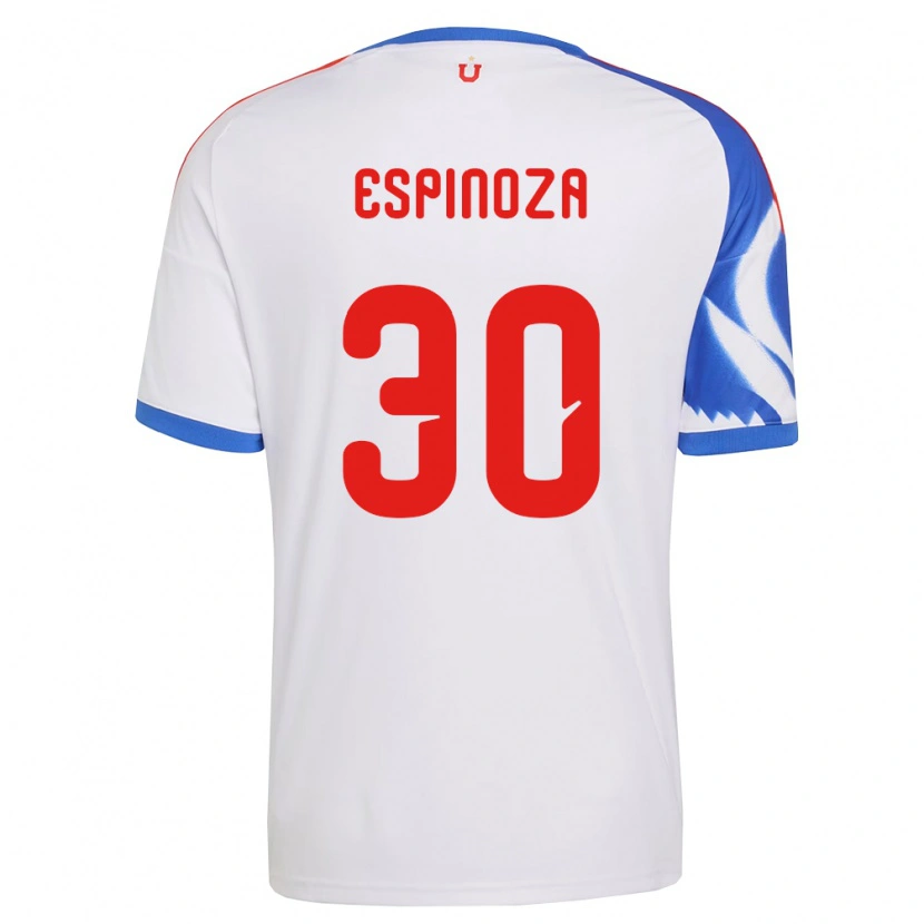 Danxen Børn Isidora Espinoza #30 Hvid Marineblå Udebane Spillertrøjer 2026/27 Trøje T-Shirt