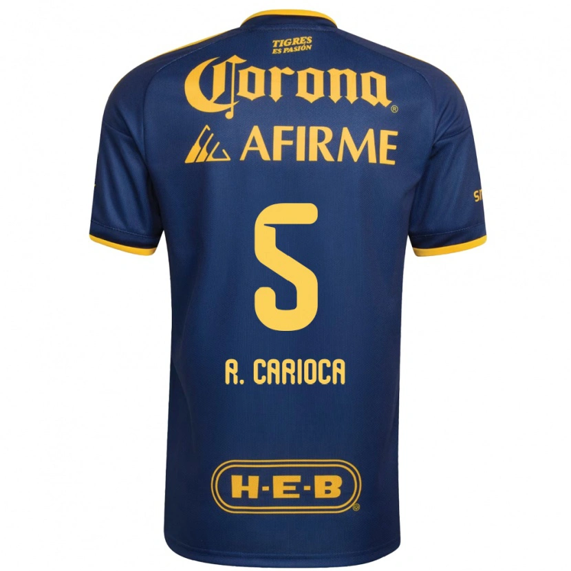 Danxen Børn Rafael Carioca #5 Kongelig Blå Gul Udebane Spillertrøjer 2026/27 Trøje T-Shirt