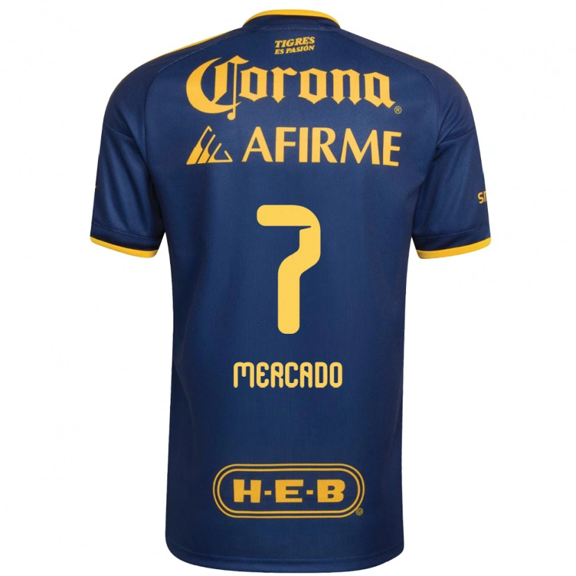Danxen Børn Liliana Mercado #7 Kongelig Blå Gul Udebane Spillertrøjer 2026/27 Trøje T-Shirt