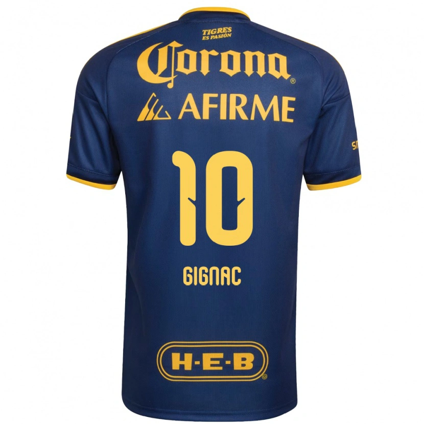 Danxen Børn Andre-Pierre Gignac #10 Kongelig Blå Gul Udebane Spillertrøjer 2026/27 Trøje T-Shirt