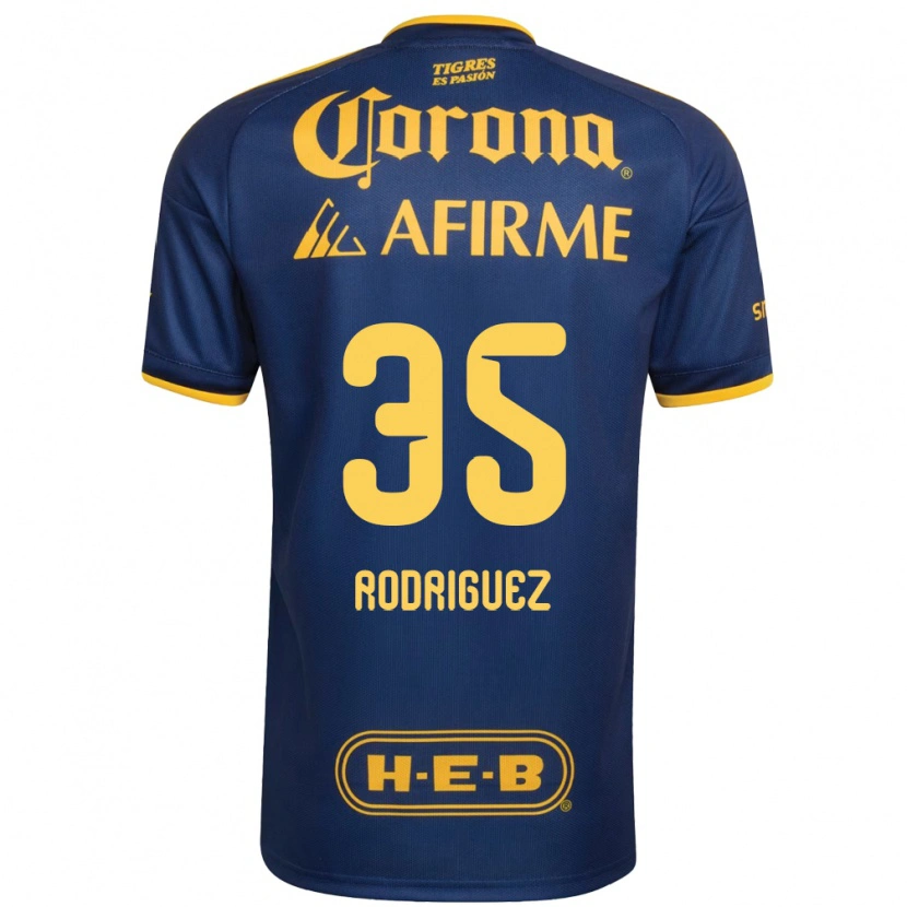 Danxen Børn Osvaldo Rodríguez #35 Kongelig Blå Gul Udebane Spillertrøjer 2026/27 Trøje T-Shirt