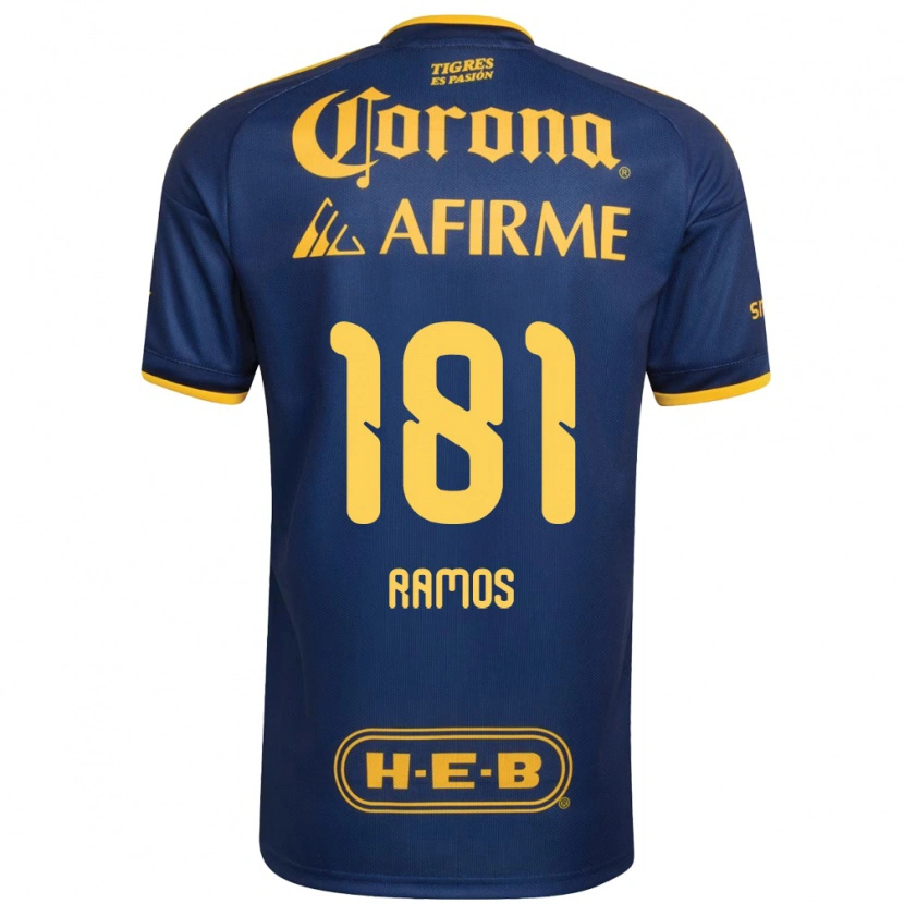 Danxen Børn Anthony Ramos #181 Kongelig Blå Gul Udebane Spillertrøjer 2026/27 Trøje T-Shirt