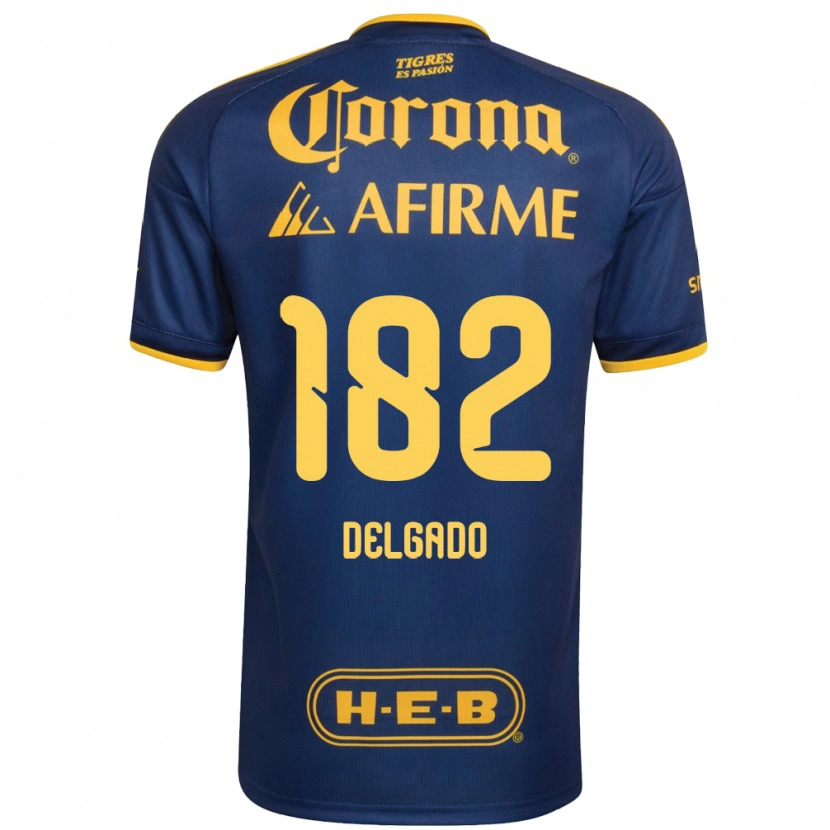 Danxen Børn Arturo Delgado #182 Kongelig Blå Gul Udebane Spillertrøjer 2026/27 Trøje T-Shirt