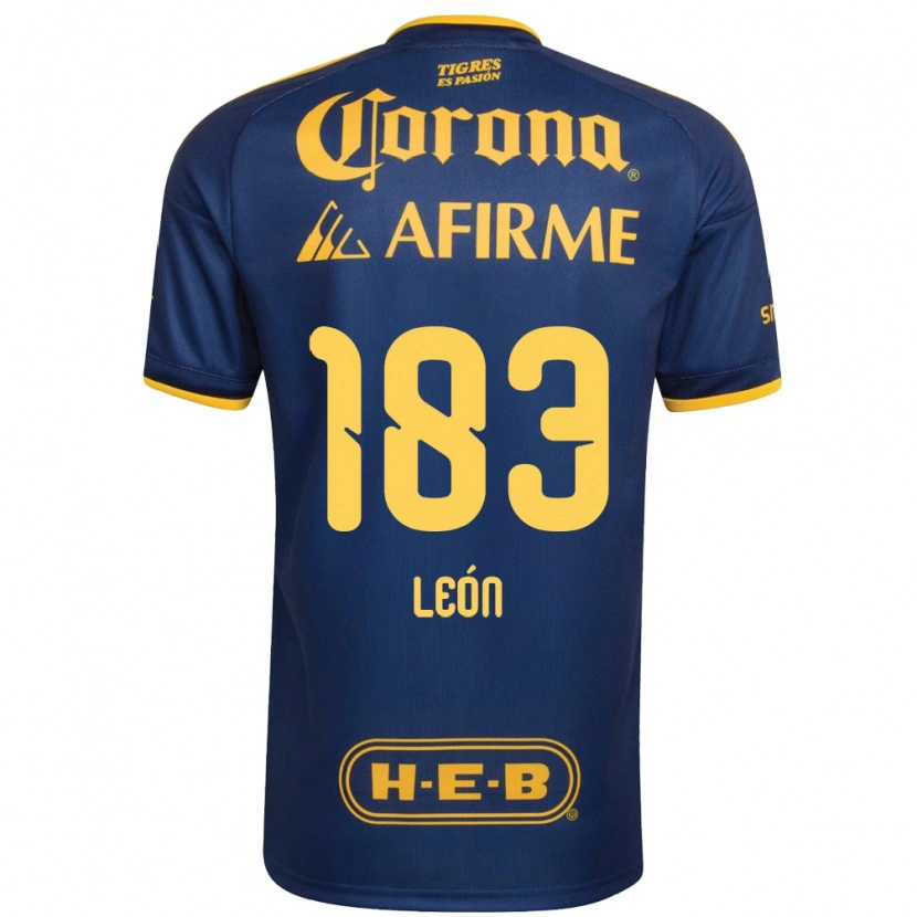 Danxen Børn Gabriel León #183 Kongelig Blå Gul Udebane Spillertrøjer 2026/27 Trøje T-Shirt