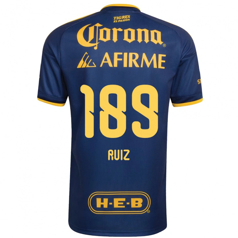 Danxen Børn Óscar Ruiz #189 Kongelig Blå Gul Udebane Spillertrøjer 2026/27 Trøje T-Shirt