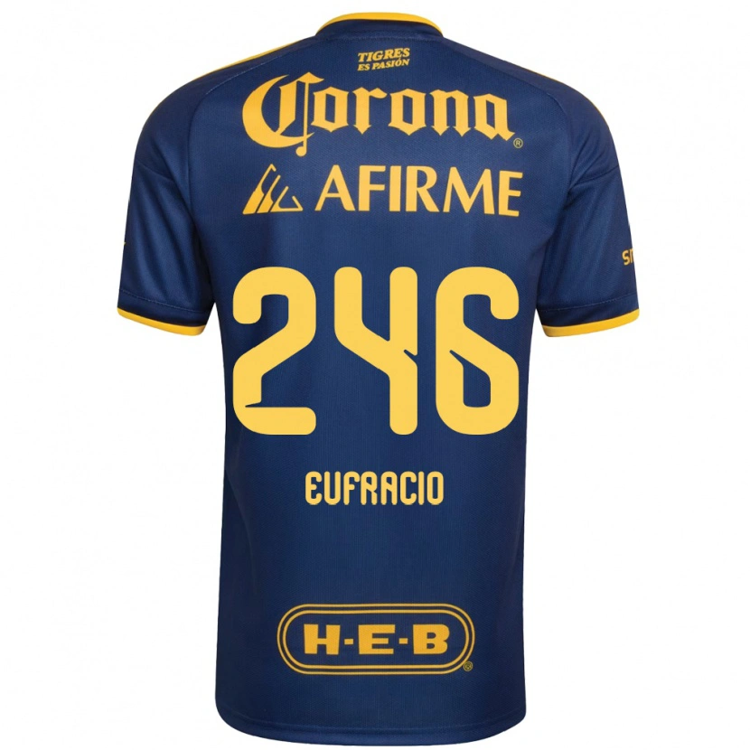 Danxen Børn Enrique Eufracio #246 Kongelig Blå Gul Udebane Spillertrøjer 2026/27 Trøje T-Shirt