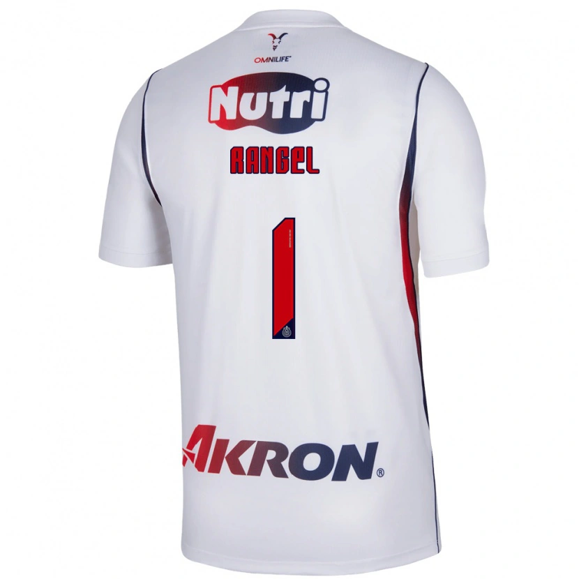 Danxen Børn Raúl Rangel #1 Hvid Marineblå Rød Udebane Spillertrøjer 2026/27 Trøje T-Shirt