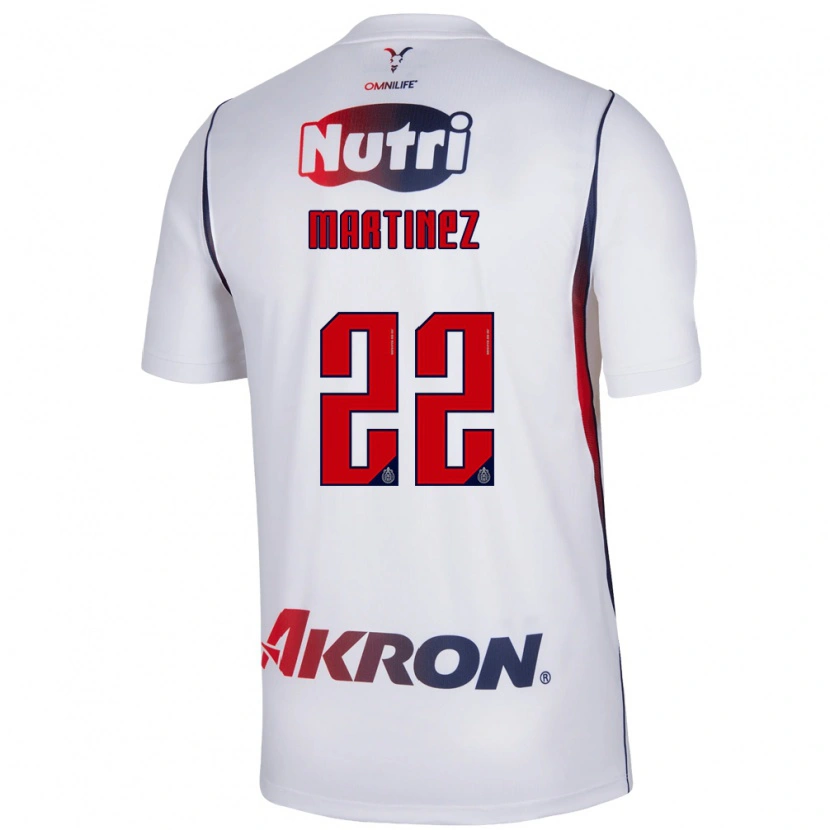 Danxen Børn Karla Martínez #22 Hvid Marineblå Rød Udebane Spillertrøjer 2026/27 Trøje T-Shirt