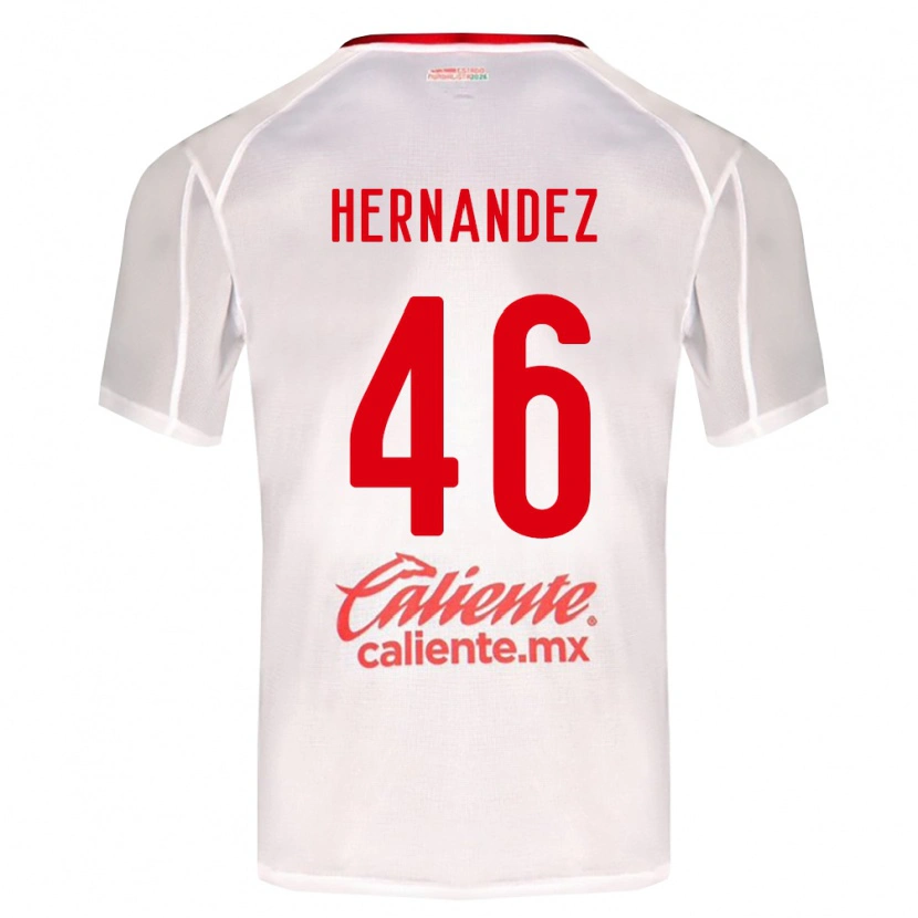 Danxen Børn Carlos Hernández #46 Hvid Grøn Rød Udebane Spillertrøjer 2026/27 Trøje T-Shirt