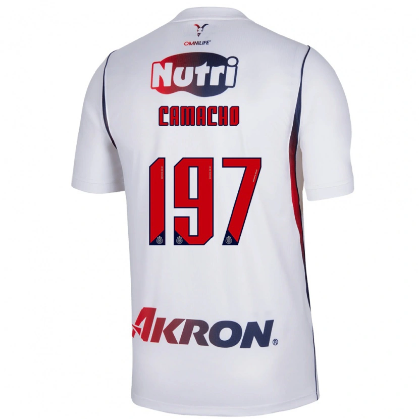 Danxen Børn Xandor Camacho #197 Hvid Marineblå Rød Udebane Spillertrøjer 2026/27 Trøje T-Shirt