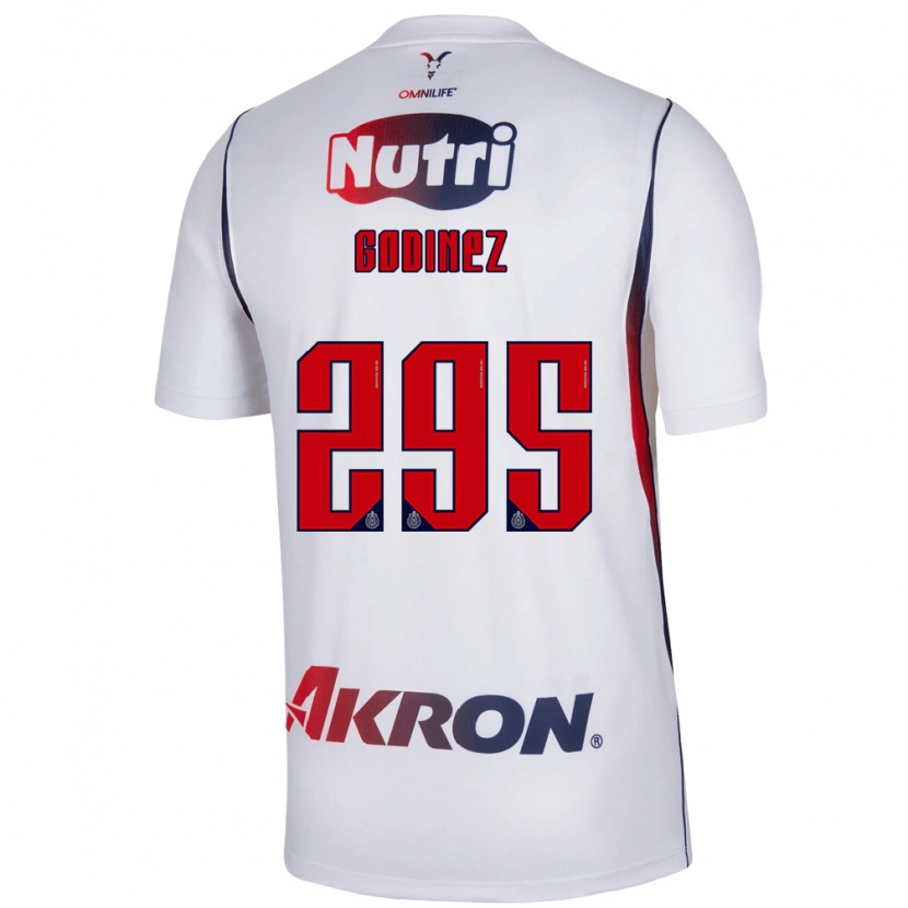 Danxen Børn André Godinez #295 Hvid Marineblå Rød Udebane Spillertrøjer 2026/27 Trøje T-Shirt