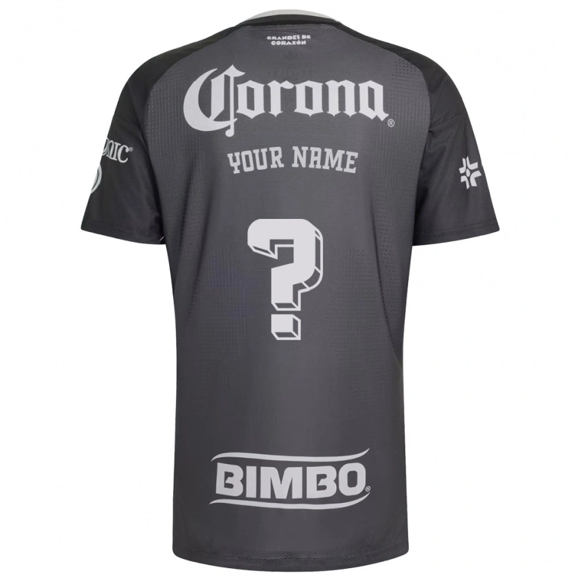 Danxen Børn Dit Navn #0 Grå Hvid Sort Udebane Spillertrøjer 2026/27 Trøje T-Shirt