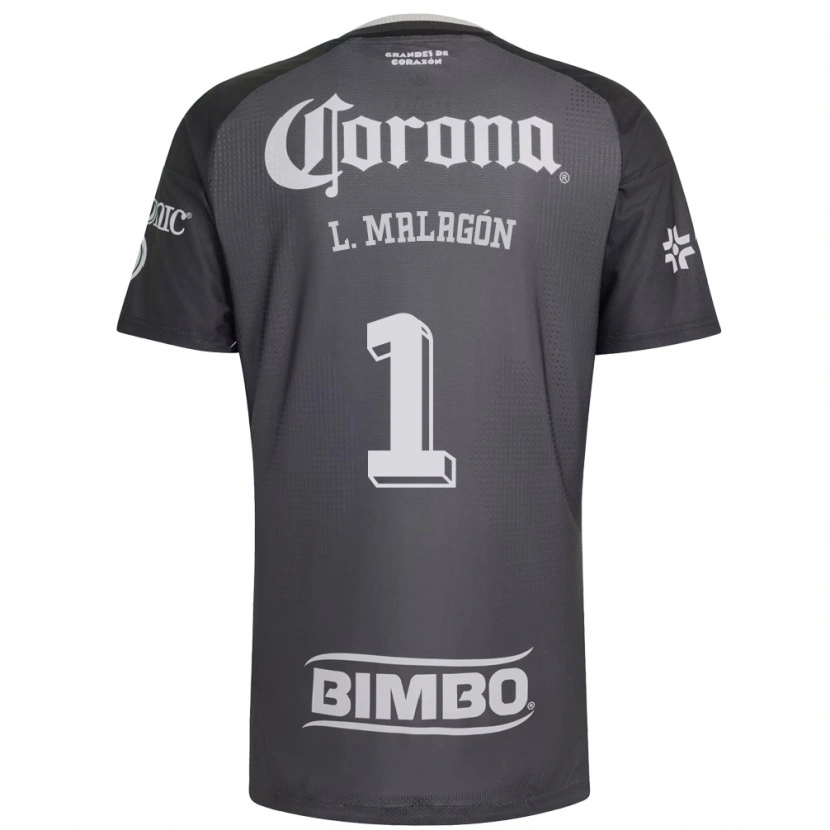 Danxen Børn Luis Malagón #1 Grå Hvid Sort Udebane Spillertrøjer 2026/27 Trøje T-Shirt