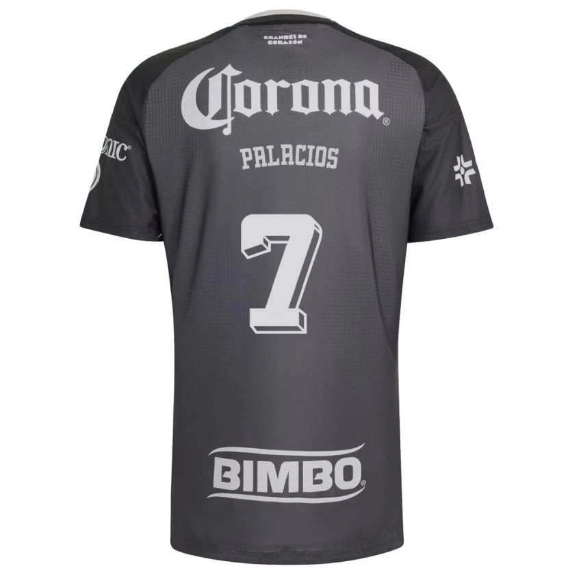 Danxen Børn Kiana Palacios #7 Grå Hvid Sort Udebane Spillertrøjer 2026/27 Trøje T-Shirt