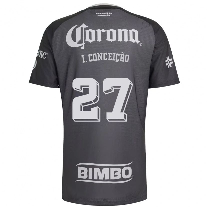 Danxen Børn Ícaro Da Conceição #27 Grå Hvid Sort Udebane Spillertrøjer 2026/27 Trøje T-Shirt