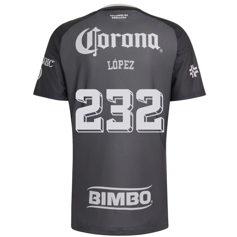 Danxen Børn Rodrigo López #232 Grå Hvid Sort Udebane Spillertrøjer 2026/27 Trøje T-Shirt