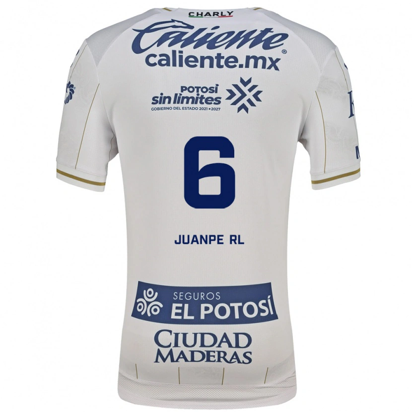 Danxen Børn Juan Pedro Ramírez López #6 Hvid Blå Udebane Spillertrøjer 2026/27 Trøje T-Shirt