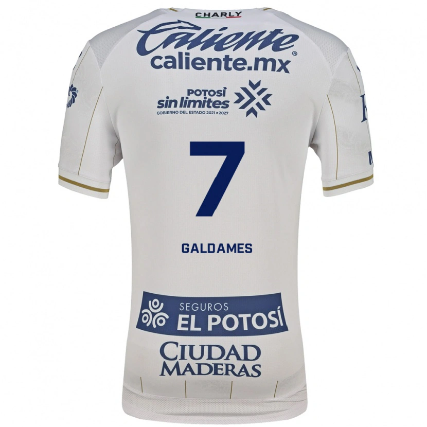 Danxen Børn Benjamín Galdames #7 Hvid Blå Udebane Spillertrøjer 2026/27 Trøje T-Shirt