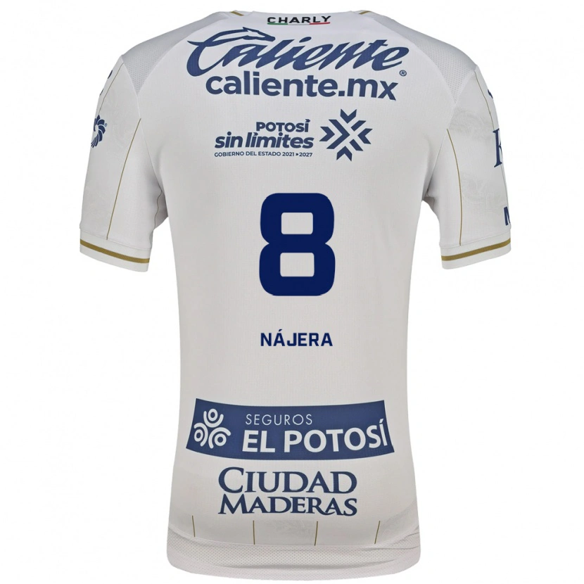 Danxen Børn Ronaldo Nájera #8 Hvid Blå Udebane Spillertrøjer 2026/27 Trøje T-Shirt