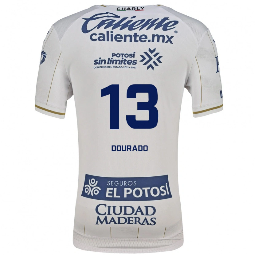 Danxen Børn Rodrigo Dourado #13 Hvid Blå Udebane Spillertrøjer 2026/27 Trøje T-Shirt