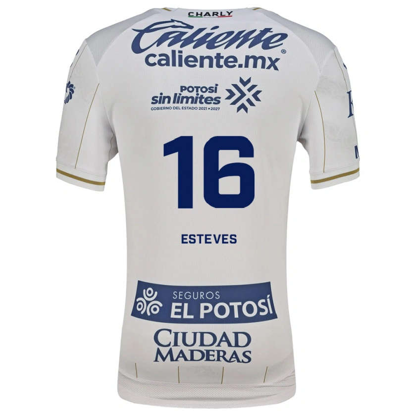 Danxen Børn Lucas Esteves #16 Hvid Blå Udebane Spillertrøjer 2026/27 Trøje T-Shirt