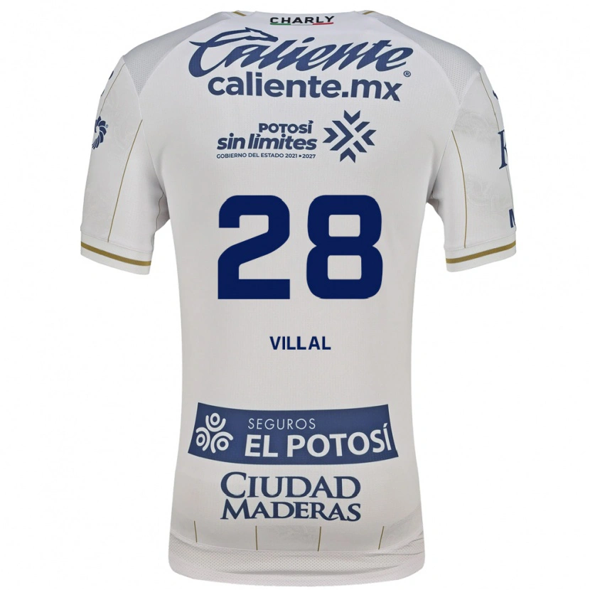 Danxen Børn Jonantán Villal #28 Hvid Blå Udebane Spillertrøjer 2026/27 Trøje T-Shirt