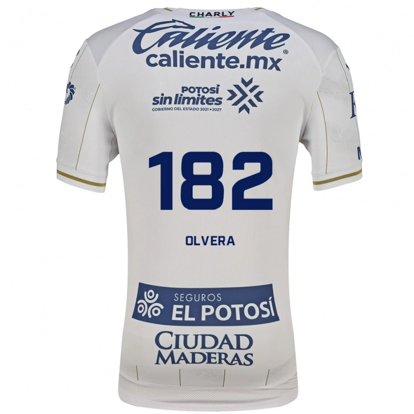 Danxen Børn Artemio Olvera #182 Hvid Blå Udebane Spillertrøjer 2026/27 Trøje T-Shirt