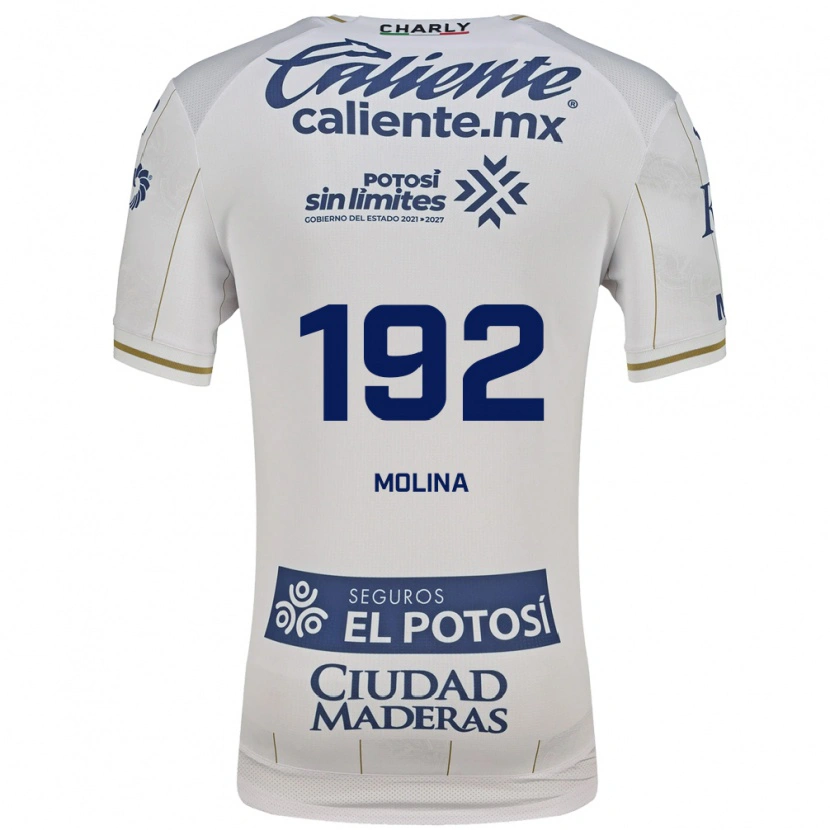 Danxen Børn Yoshimar Molina #192 Hvid Blå Udebane Spillertrøjer 2026/27 Trøje T-Shirt