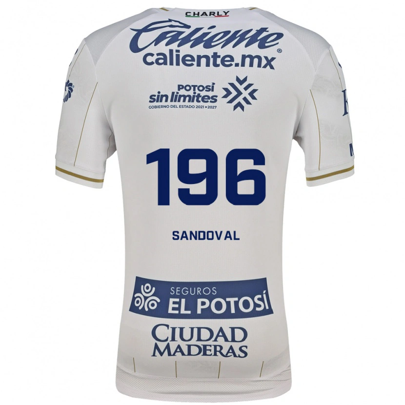 Danxen Børn Alan Sandoval #196 Hvid Blå Udebane Spillertrøjer 2026/27 Trøje T-Shirt