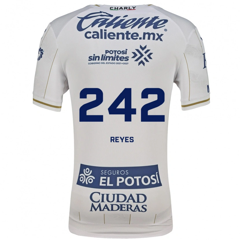 Danxen Børn Ángel Reyes #242 Hvid Blå Udebane Spillertrøjer 2026/27 Trøje T-Shirt