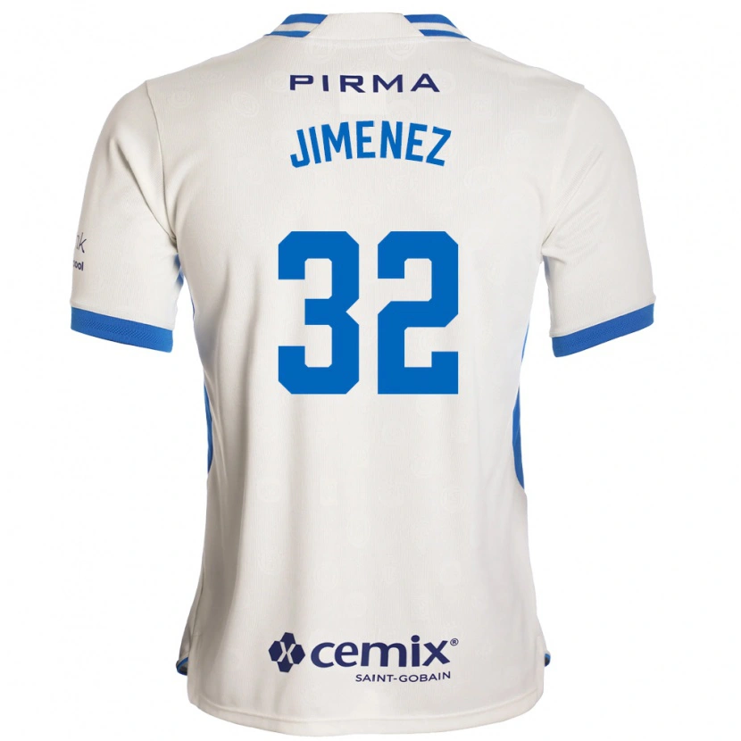 Danxen Børn Cristian Jiménez #32 Hvid Blå Rød Udebane Spillertrøjer 2026/27 Trøje T-Shirt