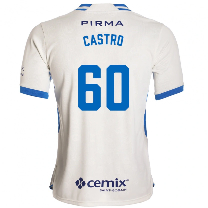 Danxen Børn Ariel Castro #60 Hvid Blå Rød Udebane Spillertrøjer 2026/27 Trøje T-Shirt